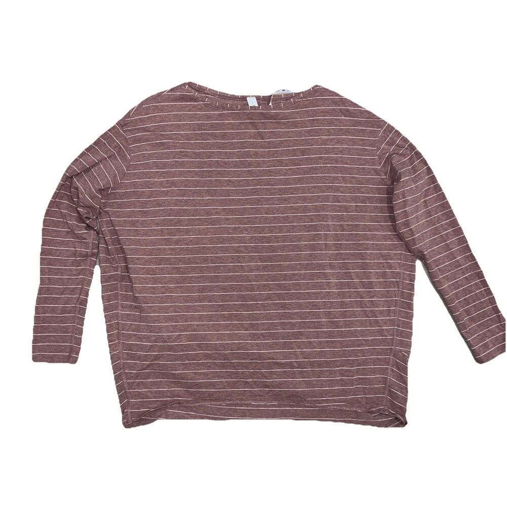 Lululemon Back In Action Long Sleeve Shirt Tee Top Womens 6 Stripe Heather Mauve - Picture 2 of 8